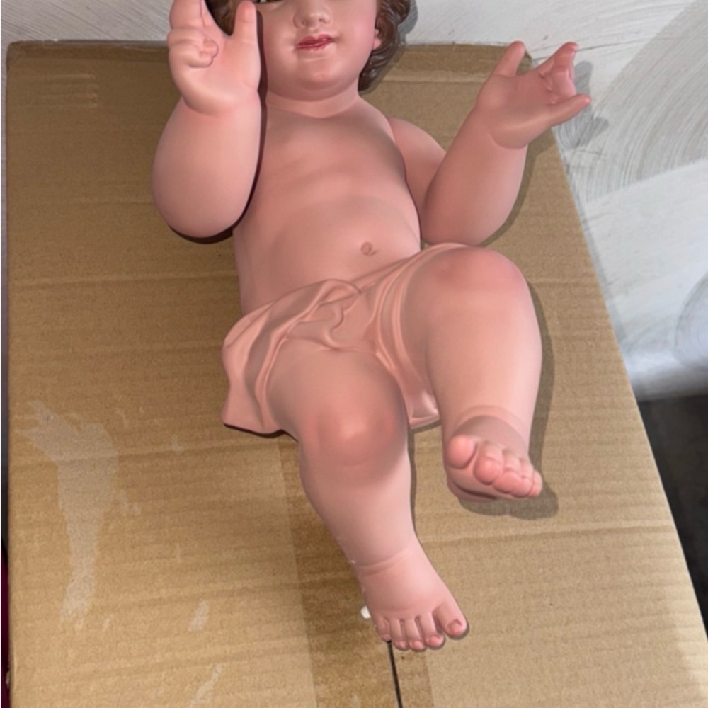 Realistic Baby Doll with Brown Hair